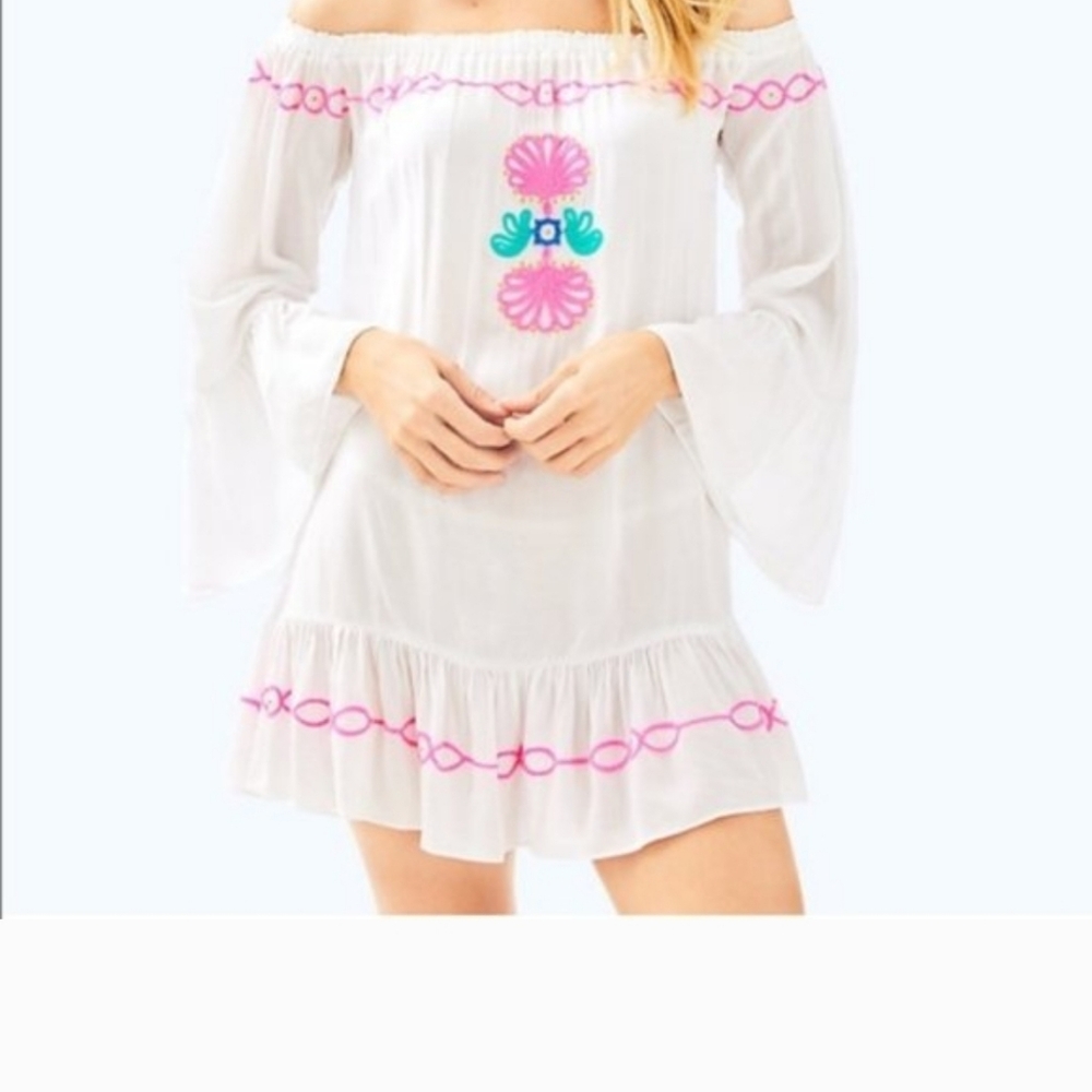 NWT‎ Lilly Pulitzer Nemi cover-up resort white